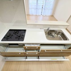 新しく交換したシステムキッチンキッチン
